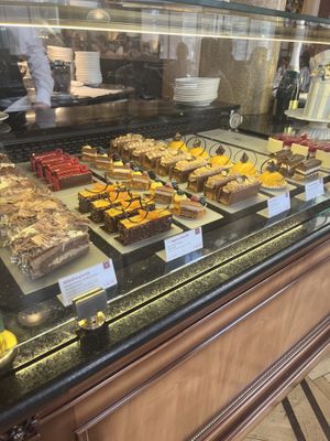 clearly labeled vegan sweets that were fun&colorful   at Café Central in Vienna