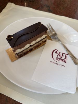 Vienna macchiato cake   at Café Central in Vienna