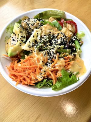 Spicy vegan bowl   at Central Market in Dallas