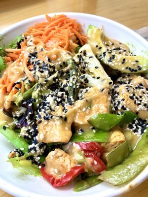 Spicy vegan bowl  at Central Market in Dallas