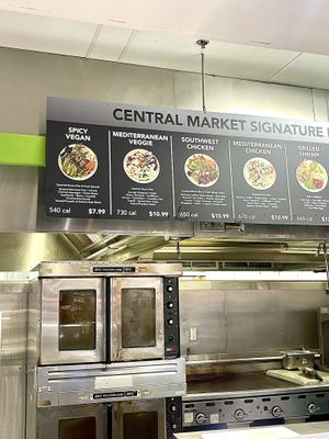 Menu   at Central Market in Dallas