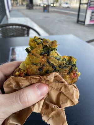 Plantain fritter (was so tasty I ate most of it before I remembered to take a picture)  at Soul & Eden in West London