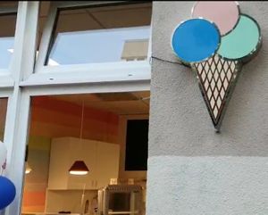 Front of the shop at Samadhi Eis in Berlin