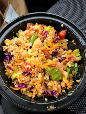 After I tasted each item and made room to mix it all together.  Amazing  at Nirvana Tea House & Cafe in Millis