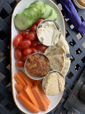 Hummus platter  at Nirvana Tea House & Cafe in Millis