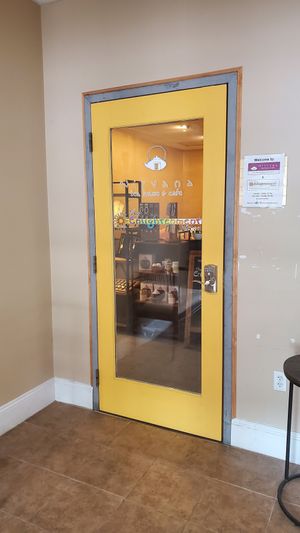 back entrance to gift shop at Nirvana Tea House & Cafe in Millis