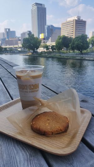 Outside seating at Brooklyn Roasting Company - Kitahama in Osaka