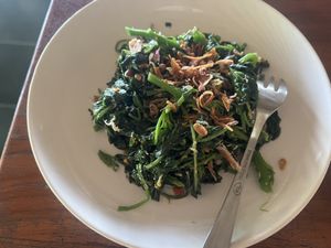 Extra kankung greens   at Bumi Langit Permaculture Institute in Yogyakarta