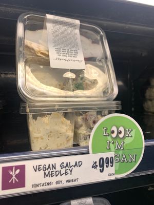 Vegan egg and chicken salad set. at Central Market in Southlake