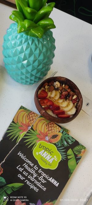 Veggie porridge at Tropicanna in Samos