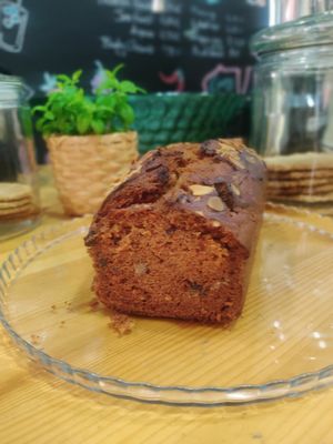 Homemade carrot cake| Vegan and sugar free at Tropicanna in Samos