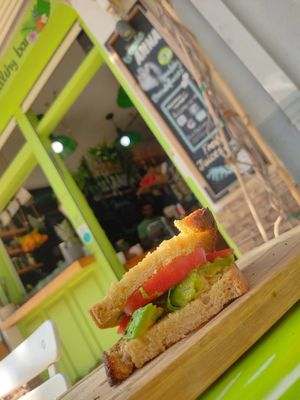 Avocado toast at Tropicanna in Samos