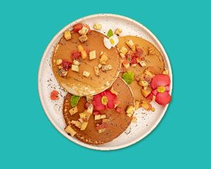 Fruity Pancakes at Vegetal Yogurt in Capbreton