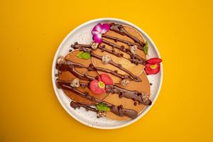 Chocolove Pancakes at Vegetal Yogurt in Capbreton