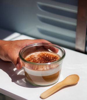 Capuccino at Vegetal Yogurt in Capbreton