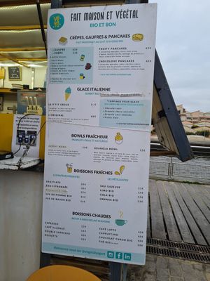 Menu at Vegetal Yogurt in Capbreton