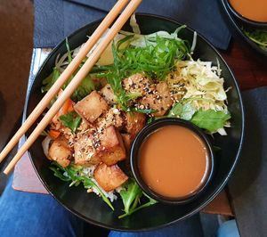 Hot Tofu Bowl at Bōru Bowl Bar in Malmo