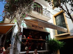 Outside at Mia Cafe in Marbella