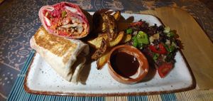 Burrito with mushrooms at Pisekar Vegan Food in Antalya