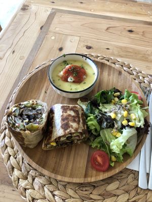 Mushroom burrito at Pisekar Vegan Food in Antalya