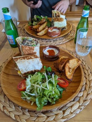 Mushroom and Soy burritos at Pisekar Vegan Food in Antalya