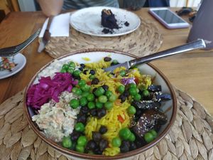 Vegan tofu bowl, yummy at Pisekar Vegan Food in Antalya