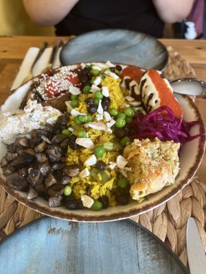 Big mix bowl - can be ordered mild or spicy  at Pisekar Vegan Food in Antalya
