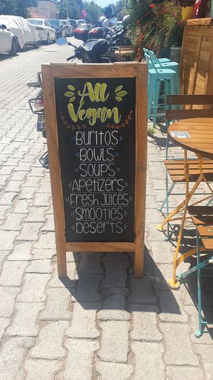 Outside at Pisekar Vegan Food in Antalya