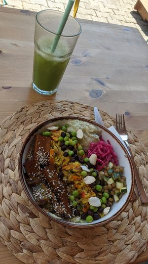 Tofu bowl at Pisekar Vegan Food in Antalya
