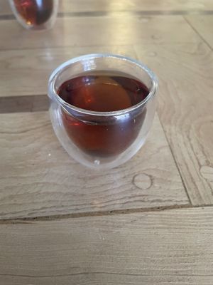 turkish tea time   at Pisekar Vegan Food in Antalya