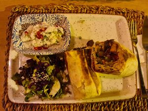 Burrito with tempeh at Pisekar Vegan Food in Antalya