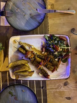 Tofu satay at Pisekar Vegan Food in Antalya