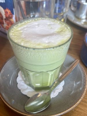 Matcha latte at WASBAR in Leuven