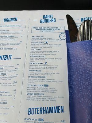 part of menu - vegan options clearly labeled at WASBAR in Leuven