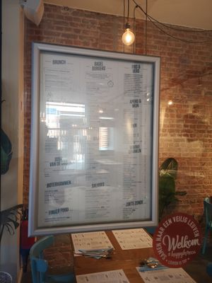 Menu outside at WASBAR in Leuven