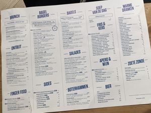 The menu  at WASBAR - Kalandestraat in Ghent
