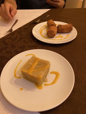 the 2 vegan dessert options at Ceylon Curry in Graz