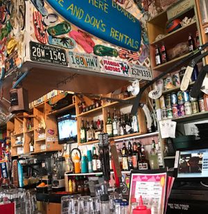 beachy bar at Clare & Don's Beach Shack in Falls Church