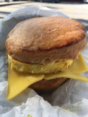 Breakfast sandwich  at Viridis Cafe in Pittsburgh