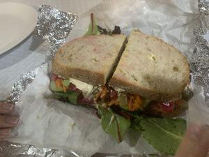 Hummus sandwich at Viridis Cafe in Pittsburgh