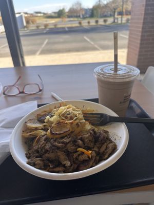 Almond Joy Smoothie & Jamaican Chick’n Bowl   at Antiox in Hagerstown