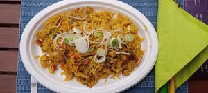 Delicious pad thai at Beli's Vegan Bistro in Szekesfehervar