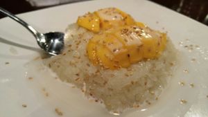 Sticky Rice with Ripened Mango - vegan at Rain in Chattanooga