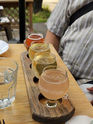 Flights of delicious Ciders. at The Cider House in Vancouver