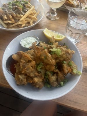 Oyster mushroom calamari   at The Cider House in Vancouver
