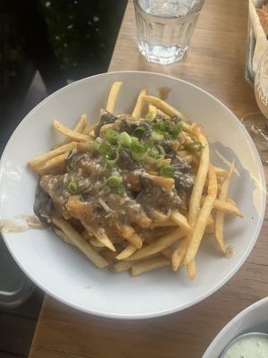 Vegan poutine   at The Cider House in Vancouver