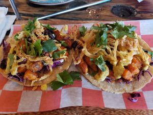 Vegan SWEET POTATO Tacos at La Mexicana Taco Bar in Wilton Manors