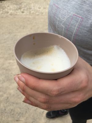 Soy cappuccino in re-cup to go container  at 1819 Bistro am Wirtemberg in Stuttgart