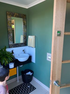 Gorgeous, sparkling clean bathroom  at Getaway Garden Cafe in Agnes Water