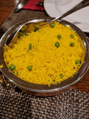 Spiced rice with peas at Indigo - Pest in Budapest